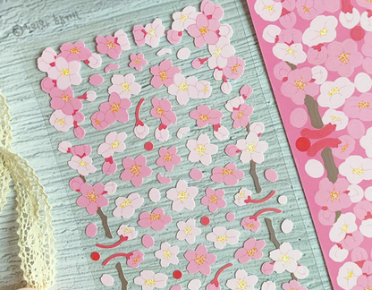 WITH NORI Cherry blossom flower seal sticker