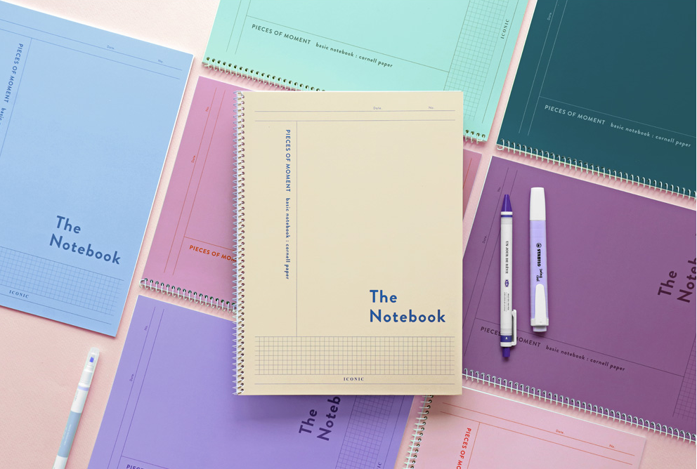 ICONIC Basic 4 section notebook (8colors) – nemo it store