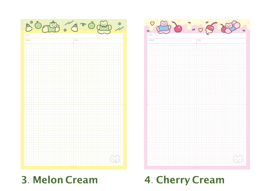 HEEHEECLUB B5 Sweet Sheet Notepad(4colors)