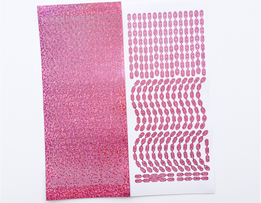 Drop chain Pearl sparkling confetti Sticker_Pink