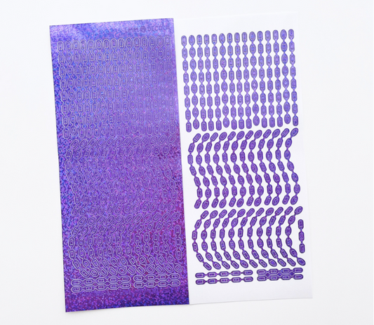 Drop chain Pearl sparkling confetti Sticker_Purple