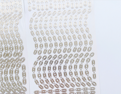 Drop chain Pearl sparkling confetti Sticker_Gold, Silver