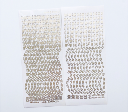 Drop chain Pearl sparkling confetti Sticker_Gold, Silver