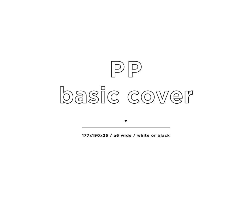 2NUL A6 WIDE PP Basic Cover(White, Black)