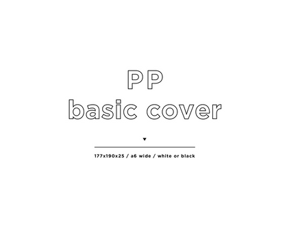 2NUL A6 WIDE PP Basic Cover(White, Black)