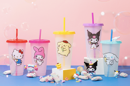 SANRIO Color-changing Reusable Cold Cups(24oz, 710ml) SET