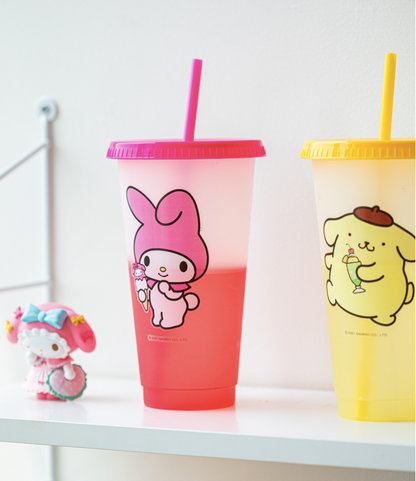 SANRIO Color-changing Reusable Cold Cups(24oz, 710ml) SET