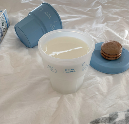 SECONDMORNING Lemony & Cloudy Tumbler cups 18oz(530ml), 2 colors