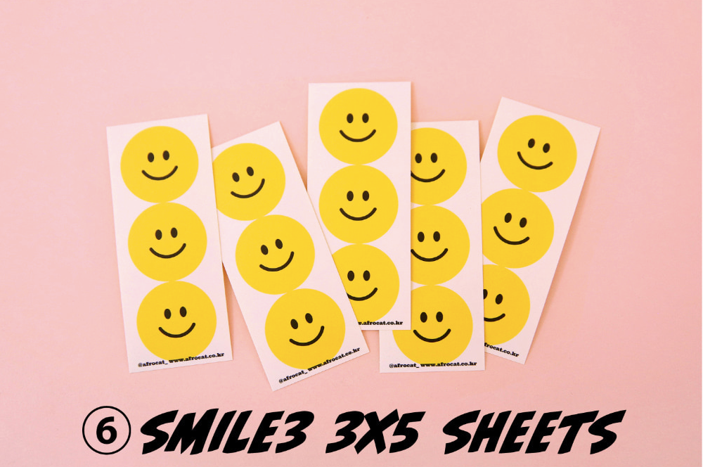 AFROCT afrocat smile sticker series, 15 styles
