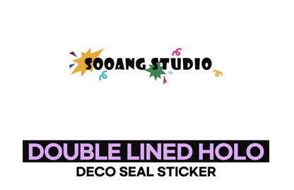SOOANGSTUDIO Double Lined Holo Deco Seal Sticker