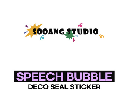 SOOANGSTUDIO Speech bubble Deco seal sticker, 3 colors