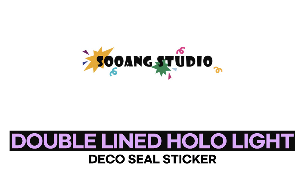SOOANGSTUDIO Double Lined Holo Light Deco seal sticker