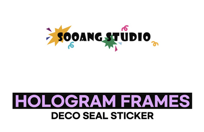 SOOANGSTUDIO Hologram Frame Deco seal sticker, 4 colors