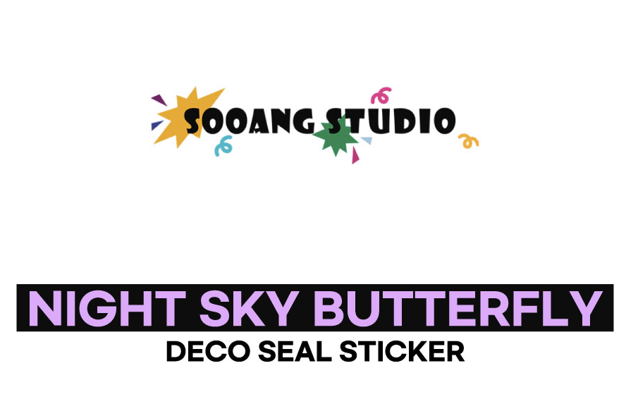 SOOANGSTUDIO Night Sky Butterfly Deco seal sticker