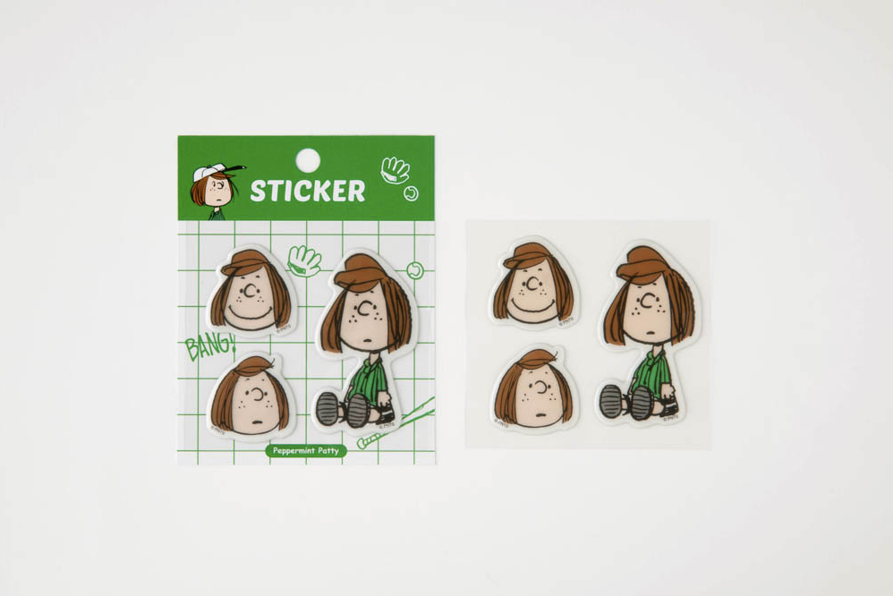 Peanuts pom pom sticker, 7 characters