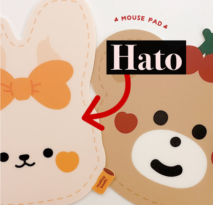MALLING BOOTH Hato Mouse pad, Rabbit Hato