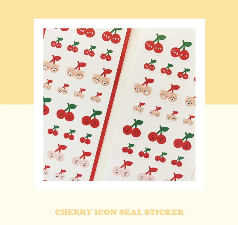 MALLING BOOTH Cherry glossy seal sticker
