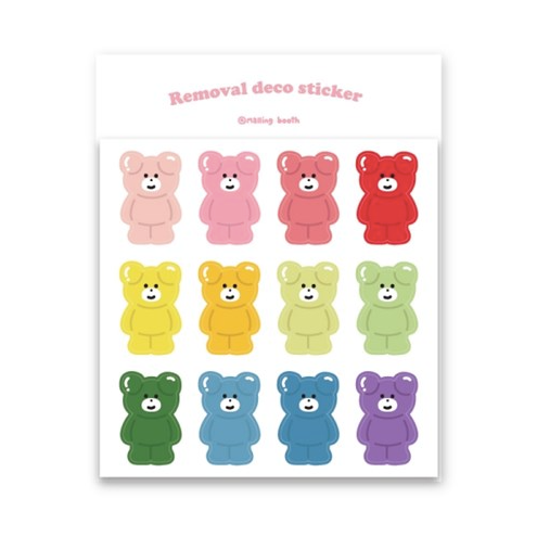 MALLING BOOTH Color Bebe bear Removable Sticker