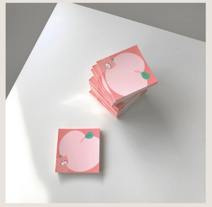MALLING BOOTH Peach Bear Pink memo pad