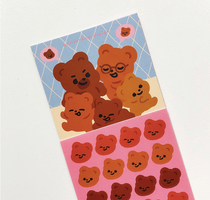 PUREUREUM DESIGN Cupid bear Family Face Sticker
