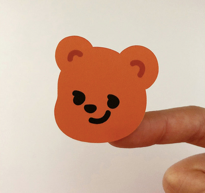 PUREUREUM DESIGN Cupid bear Face Sticker