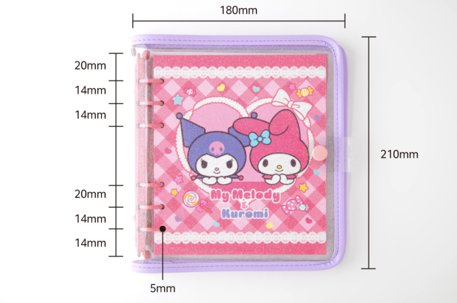 SANRIO Retro 6-hole planner, 2 Styles