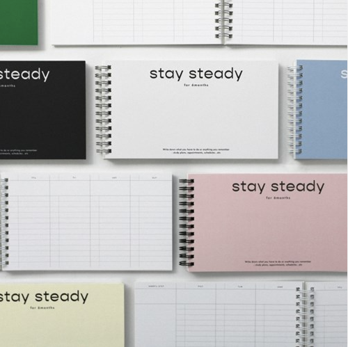 Be on D stay steady Study Planner[6 months, 1 sticker], 6 colors