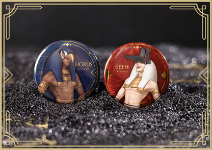 [Pre-sale start] ENNEAD Tin Badge 2 types HORUS SETH, Official Merchandise