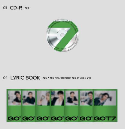 GOT7 Album(CD,PHOTOBOOK,LYRIC BOOK,FOLDED POSTER (MEMBER),FOLDED POSTER (GROUP),MINI STAND CARD)