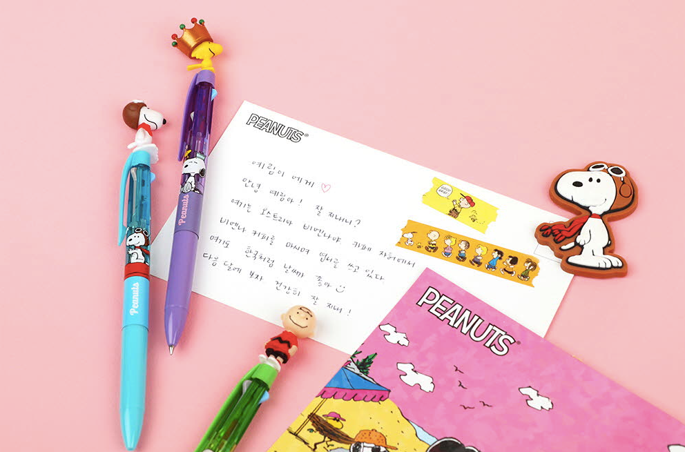 Peanuts 3 Colors Ballpoint Pen, Snoopy Pen