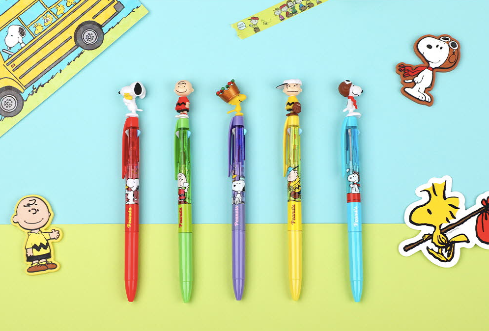 Peanuts 3 Colors Ballpoint Pen, Snoopy Pen