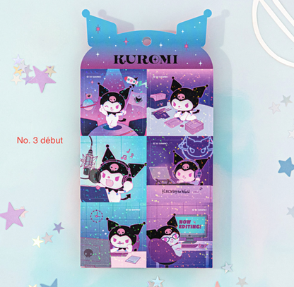 SANRIO KUROMI Sticker series, 6 Styles