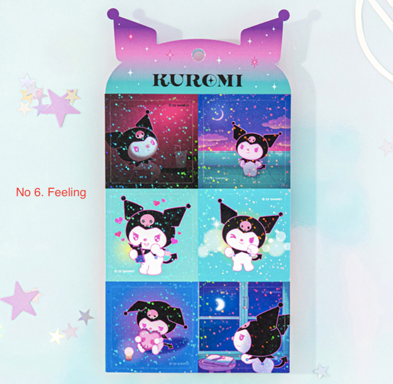 SANRIO KUROMI Sticker series, 6 Styles