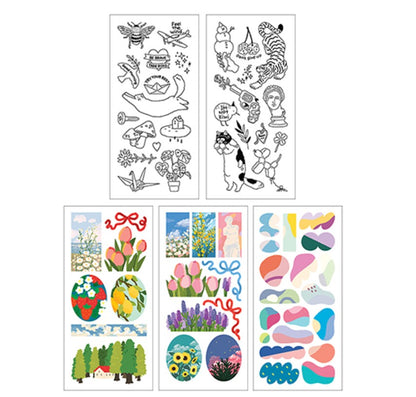 STUDIO FONDUE drawing ver.1 5 Stickers Pack