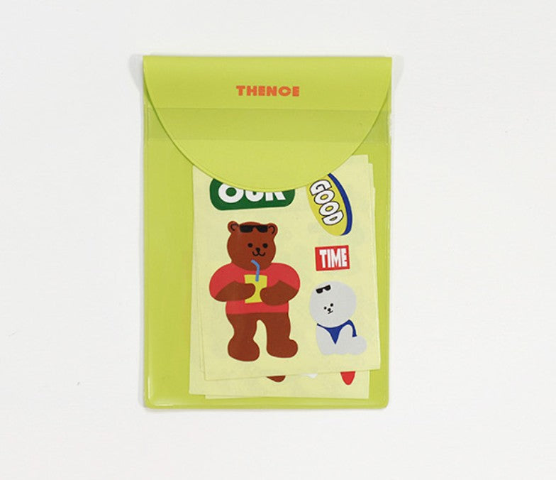 THENCE  Vintage Sticker_Teddy Bear Ver.2, Thence Sticker set (6 Sheets)