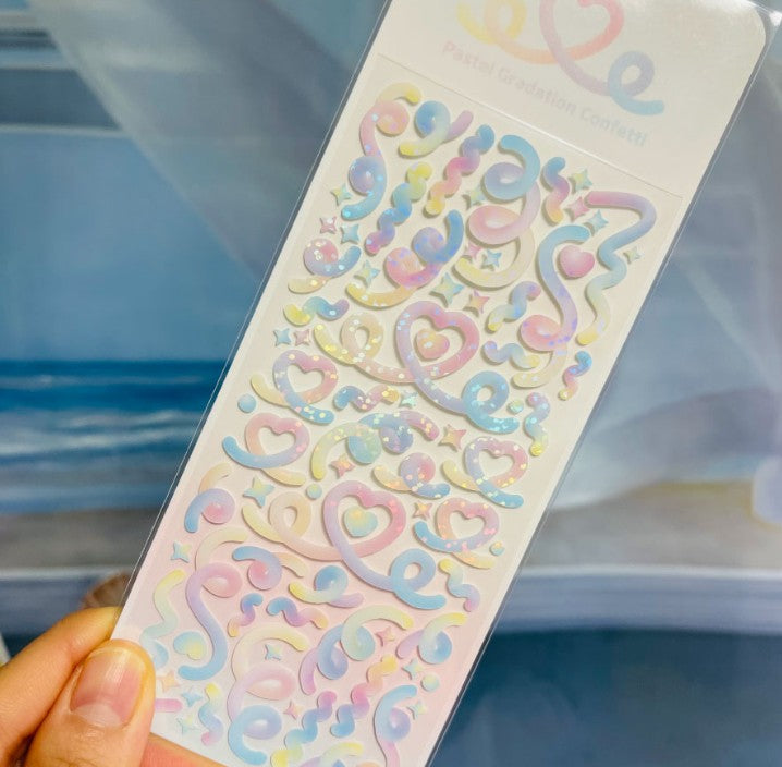 Pastel Gradation Confetti sticker