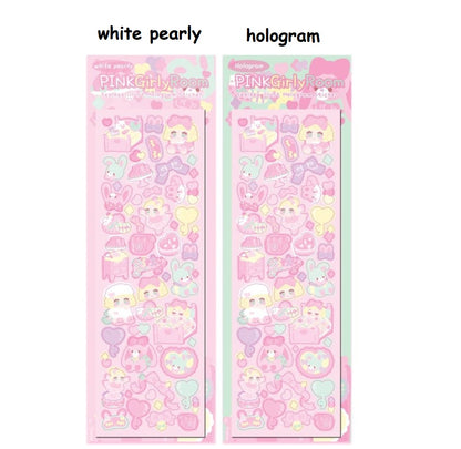 SEOLKEE ILLUST Pink Girly Room Seal Sticker 2 Types