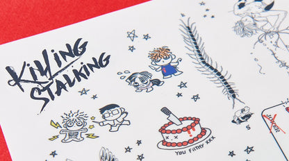 Killing Stalking Official Goods Tatoo Sticker Lezhin Comics Webtoon Goods