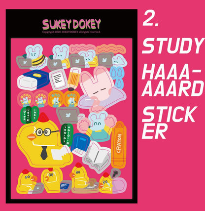 02. Study Hard Sticker