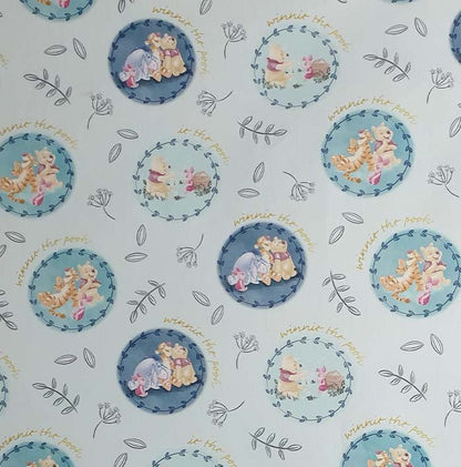 Winnie the Pooh Story Cotton Fabric, Disney Fabric, by the yard