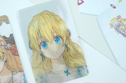 Who made me a princess(One day I became a princess) : Lenticular Photo Card Set(4 sheets) + 1 postcard