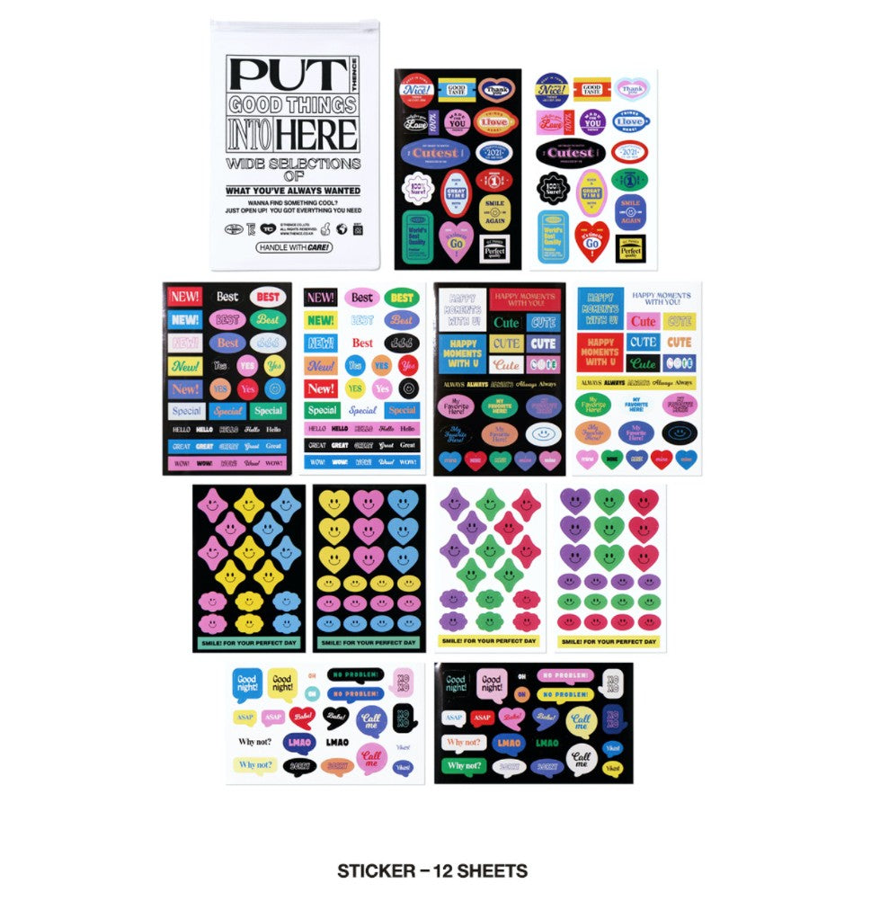 THENCE Deco Sticker Pack(12 Sheets)