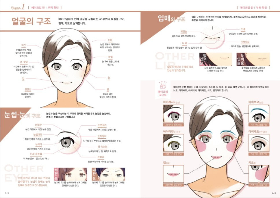 Make Up Book For Girl Drawing. Girl Draw Guide Book