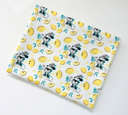 Disney Minnie Mouse Lemon Cotton Fabric, by the yard