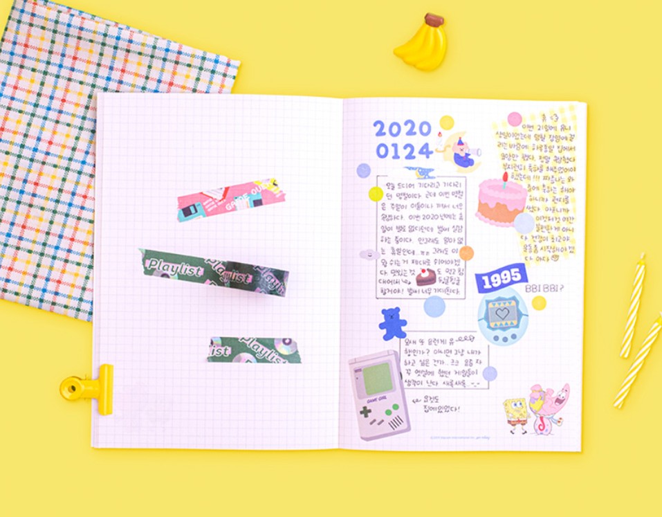 Sponge Note Sponge Bob SquarePants Grid Note, 64p Small Note Book, Spongebob mini ...