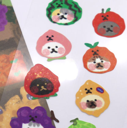 SOSOROUN Fruits Cat Seal Sticker