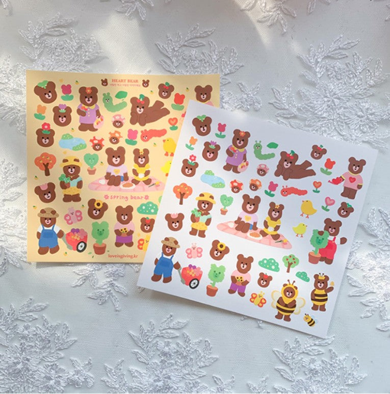 Spring Bear sticker (2ea)