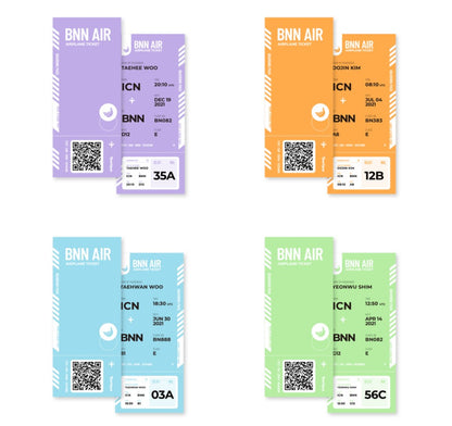 BBanana Scandal(Banana Scandal) : Passport Mini Note + 4 Airport Tickets