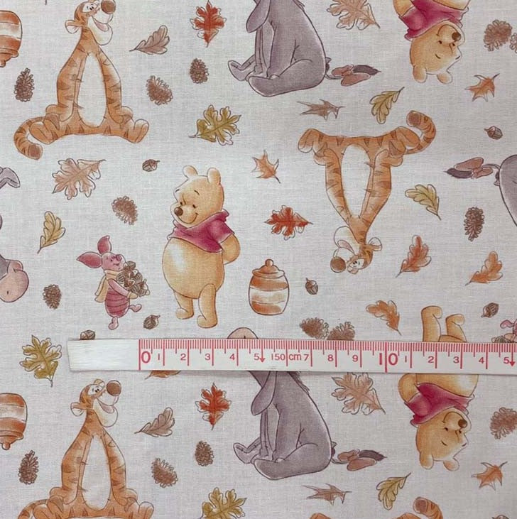 Winnie the Pooh Friends Cotton Fabric, Disney Fabric, by the yard
