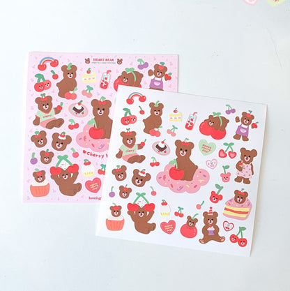 Cherry Bear sticker (2ea)